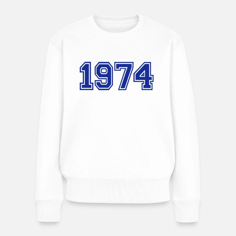 1974 - Frauen Premium Bio Pullover - Weiß