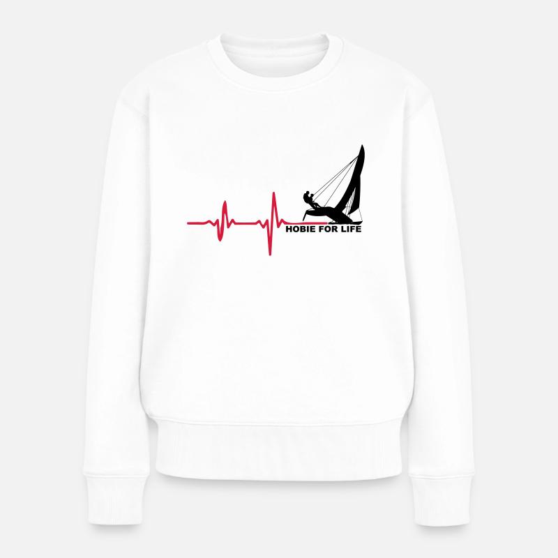 Hobie for Life - Frauen Premium Bio Pullover - Weiß