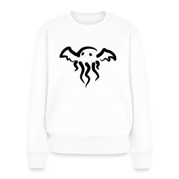 Cthulhu simple - Frauen Premium Bio Pullover - Weiß - Vorne - Julia (174cm)