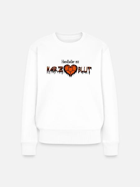 Handball Harzblut - Frauen Premium Bio Pullover - Weiß