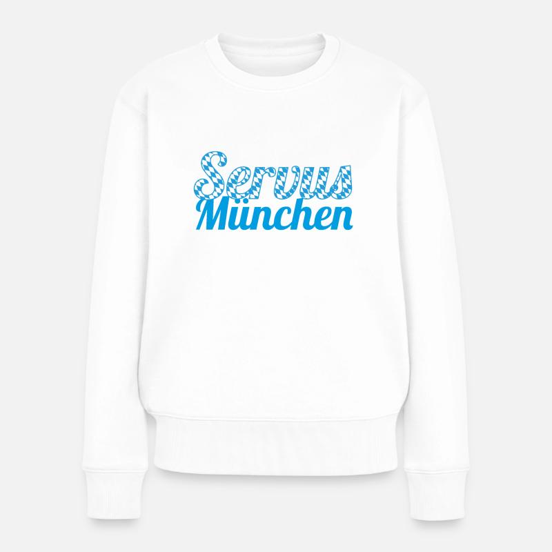 Servus München - Frauen Premium Bio Pullover - Weiß