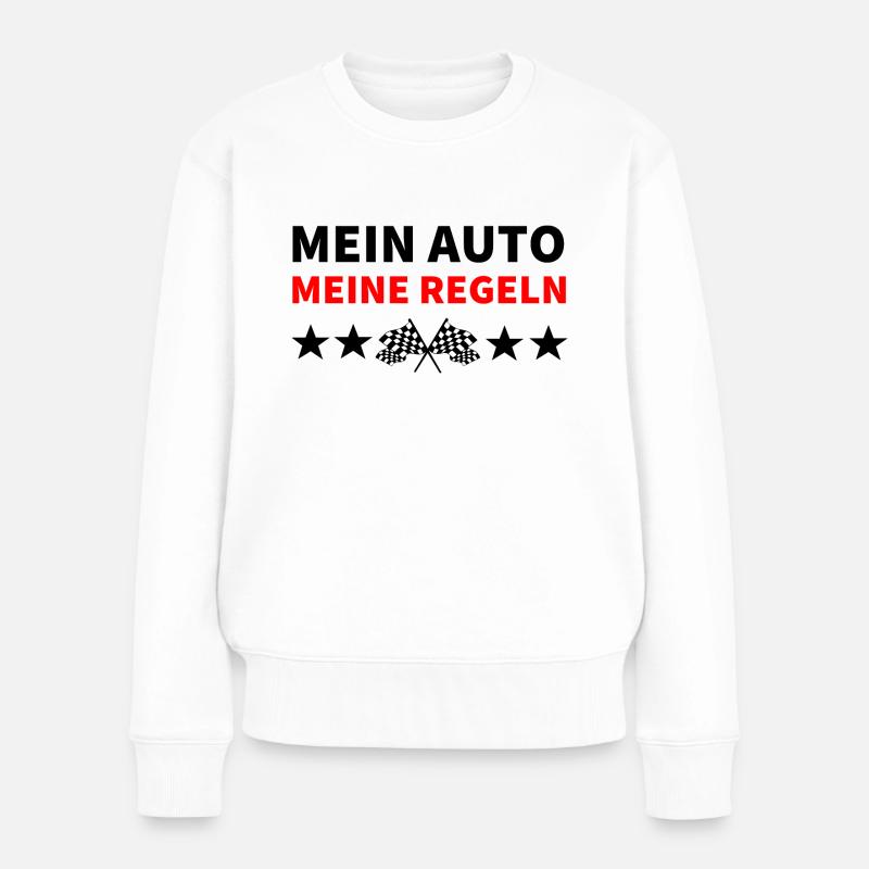 Auto - Frauen Premium Bio Pullover - Weiß