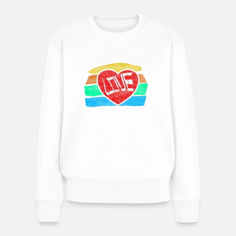 AMOUR - Pull Premium bio Femme - blanc