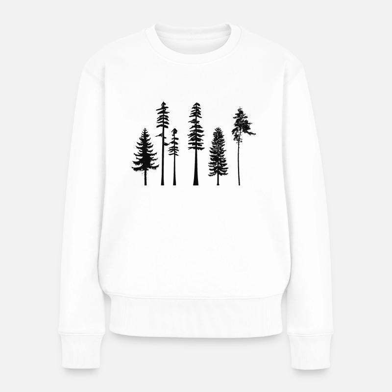 arbre pins - Pull Premium bio Femme - blanc