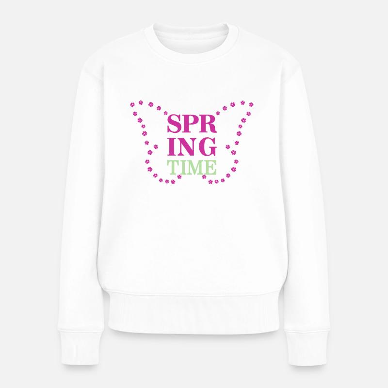 Spring Time - Spring is here! - Women's Premium Organic Jumper - white