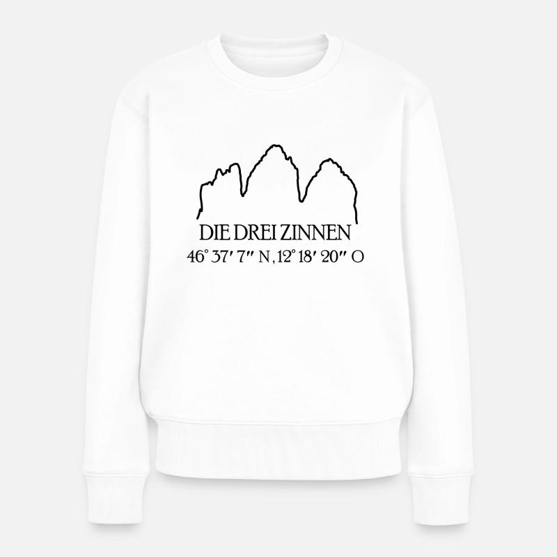 Die Drei Zinnen - Frauen Premium Bio Pullover - Weiß