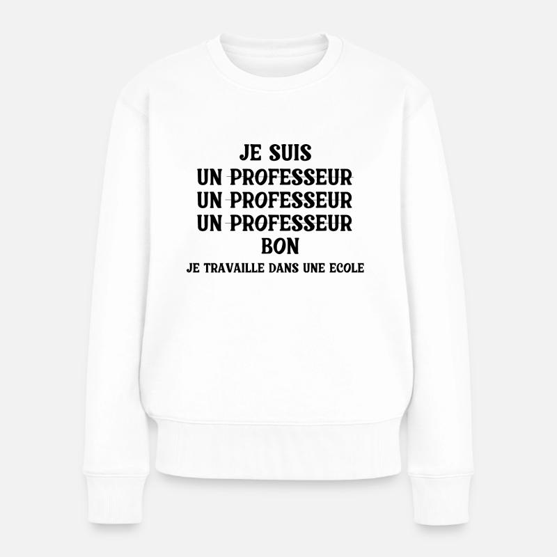 Ich bin ein Lehrer für Schulgeschenke! - Frauen Premium Bio Pullover - Weiß