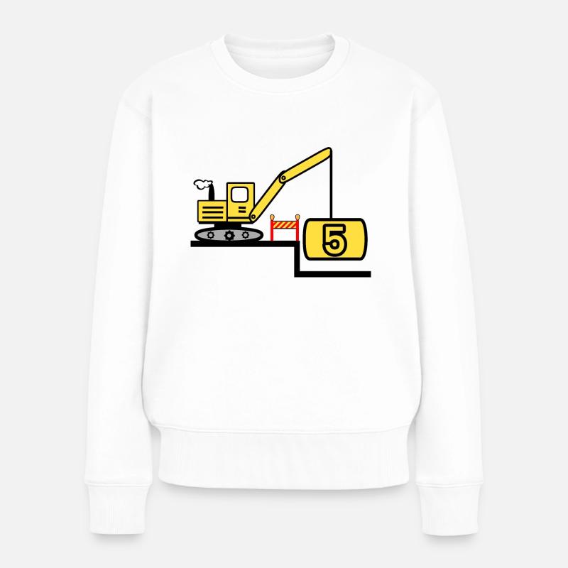 Bagger - Frauen Premium Bio Pullover - Weiß