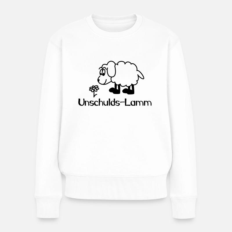 Unschulds Lamm - Frauen Premium Bio Pullover - Weiß