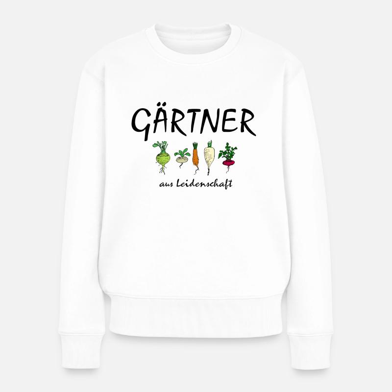 Gärtner aus Leidenschaft - Frauen Premium Bio Pullover - Weiß