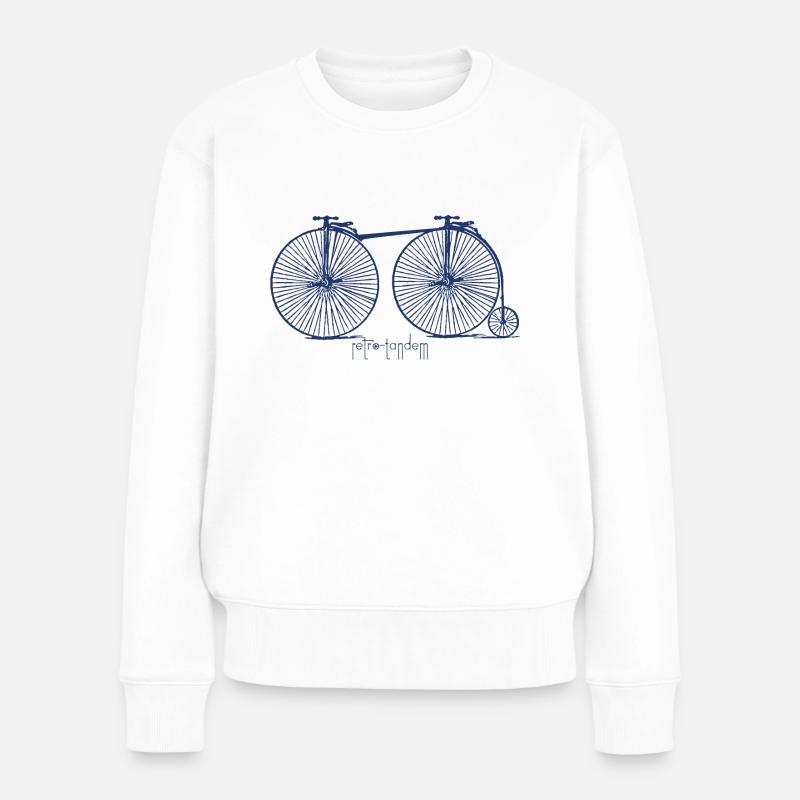 Retro tandem - Pull Premium bio Femme - blanc