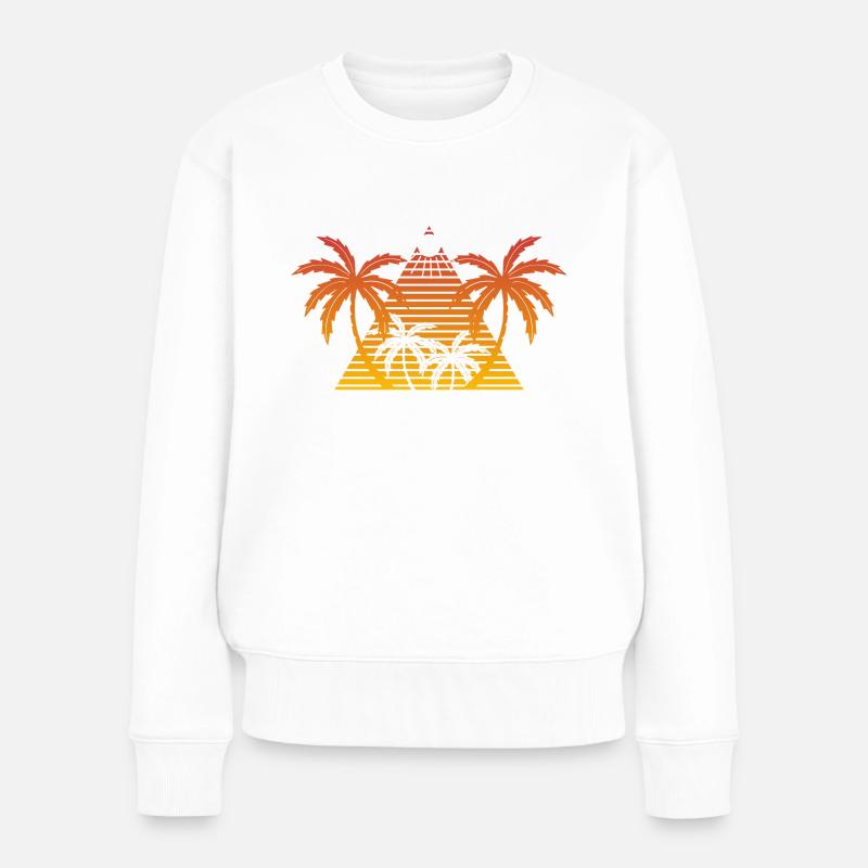 Indonesien - Frauen Premium Bio Pullover - Weiß
