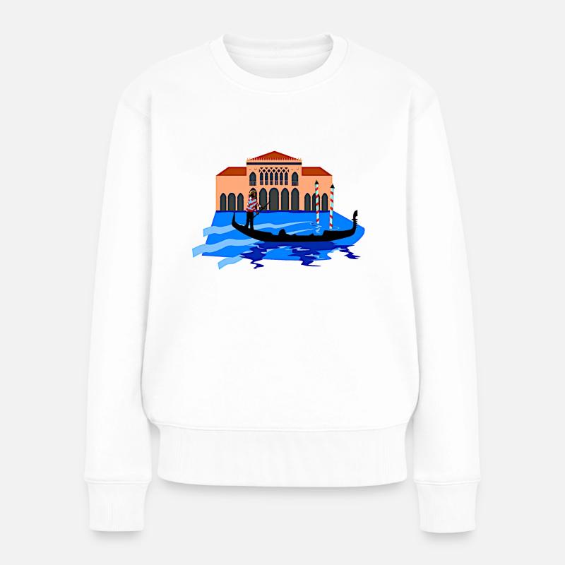 Venedig - Frauen Premium Bio Pullover - Weiß