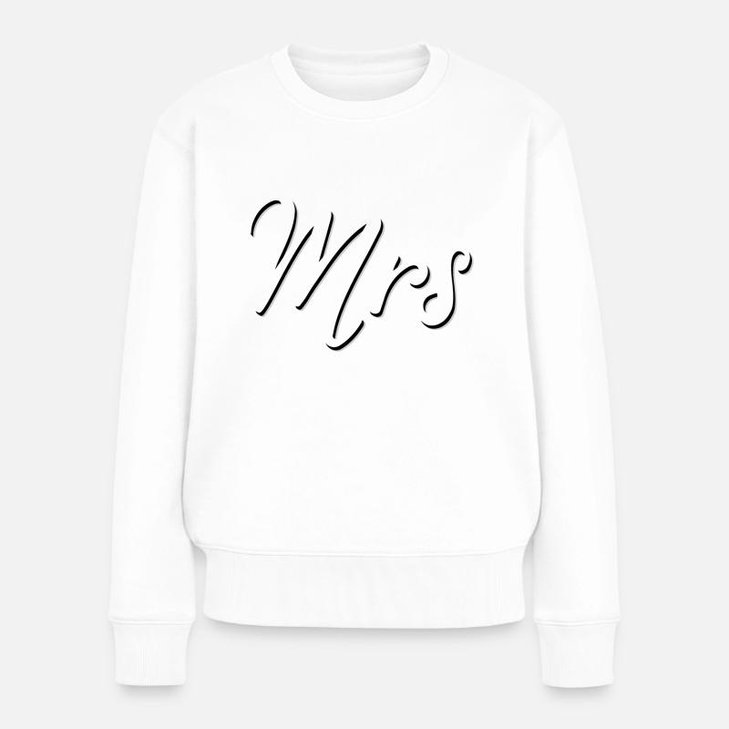 Mr and Mrs, Mister and Misses Geschenkidee Paare - Frauen Premium Bio Pullover - Weiß