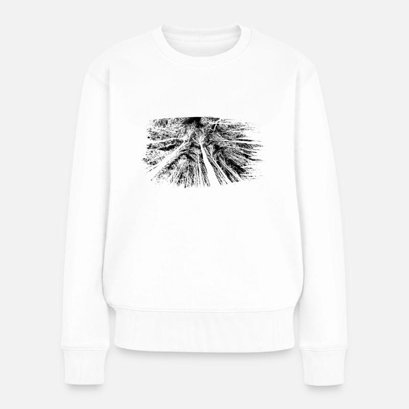 Forêt silhouette nature - Pull Premium bio Femme - blanc