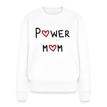 power maman maman maman maman enfants parents police - Pull Premium bio Femme - blanc - Devant - Julia (174cm)