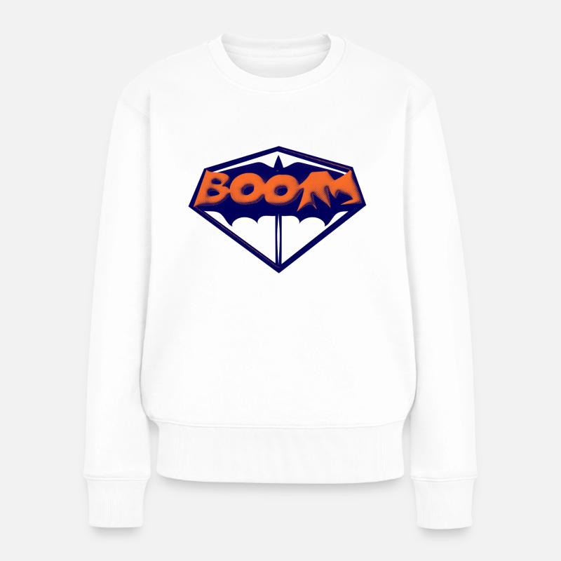 Super boom - Frauen Premium Bio Pullover - Weiß