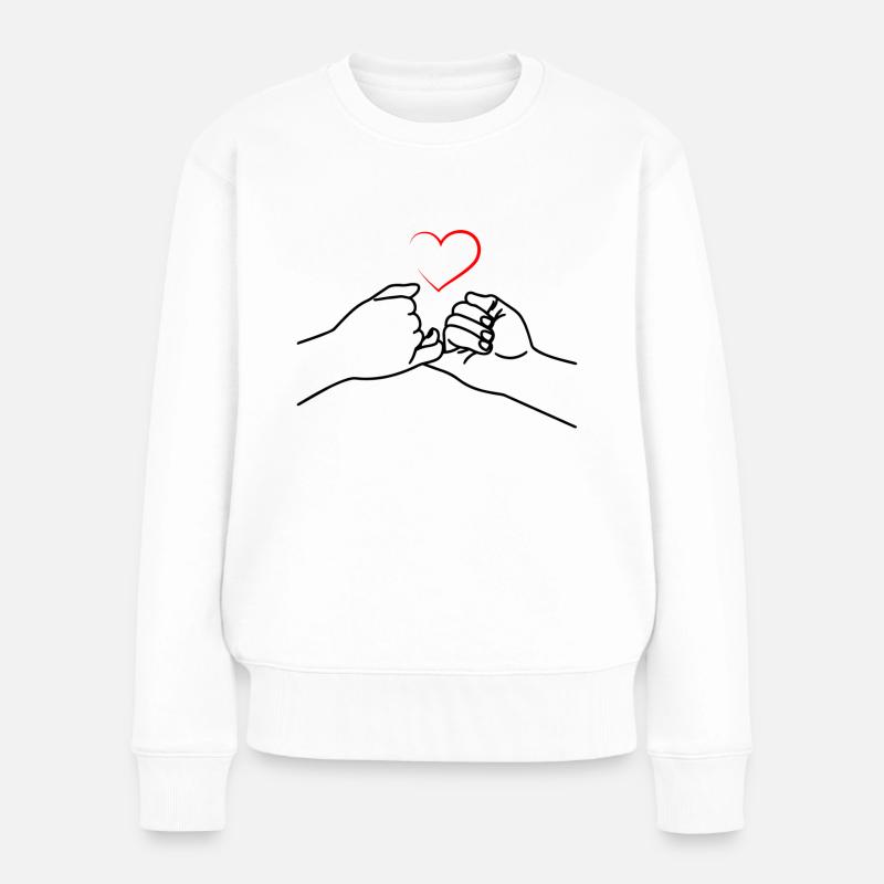 Love Collection - Frauen Premium Bio Pullover - Weiß