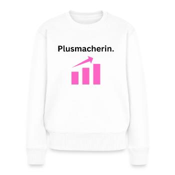 Unternehmerin Aktien Frau Geschäft Business Geld - Frauen Premium Bio Pullover - Weiß - Vorne - Julia (174cm)