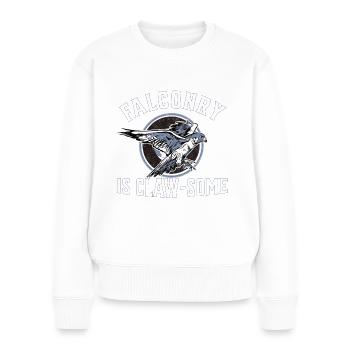 Faucon Fauconnerie Fauconnerie Faucon Chasseur de faucons Sports de loisir - Pull Premium bio Femme - blanc - Devant - Julia (174cm)