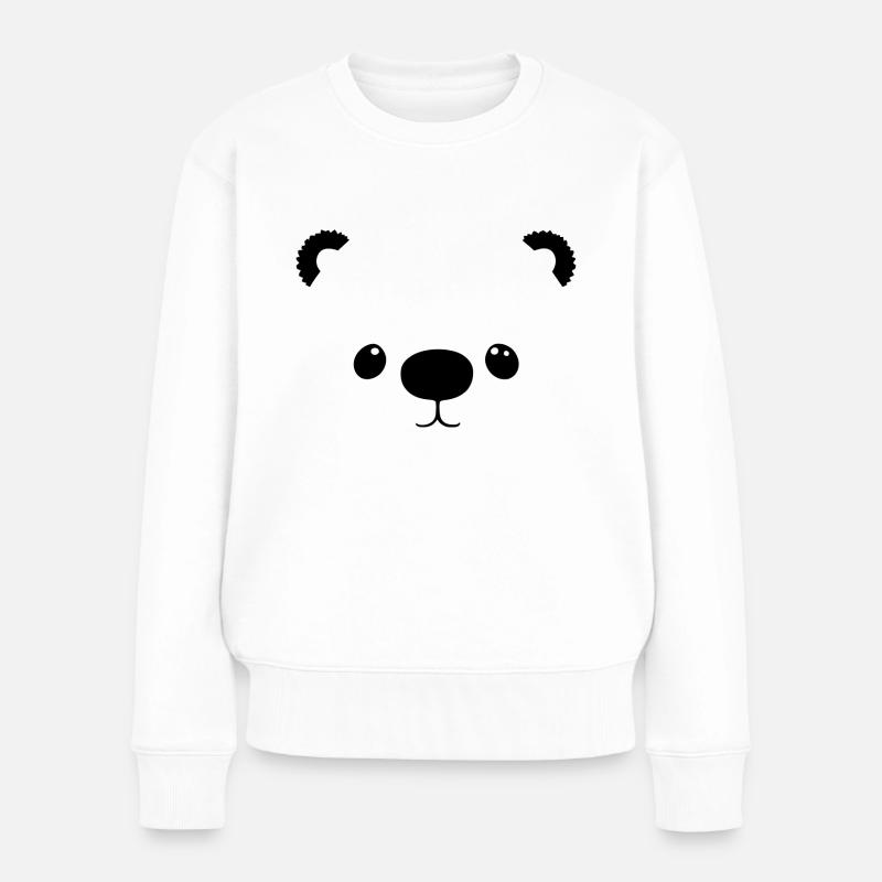 Süßer Bär - Frauen Premium Bio Pullover - Weiß
