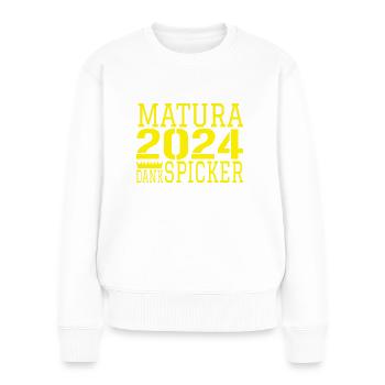 Dictons amusants de Matura - Pull Premium bio Femme - blanc - Devant - Julia (174cm)