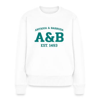 Antigua and Barbuda - St John´s - West Indies - Frauen Premium Bio Pullover - Weiß - Vorne - Julia (174cm)
