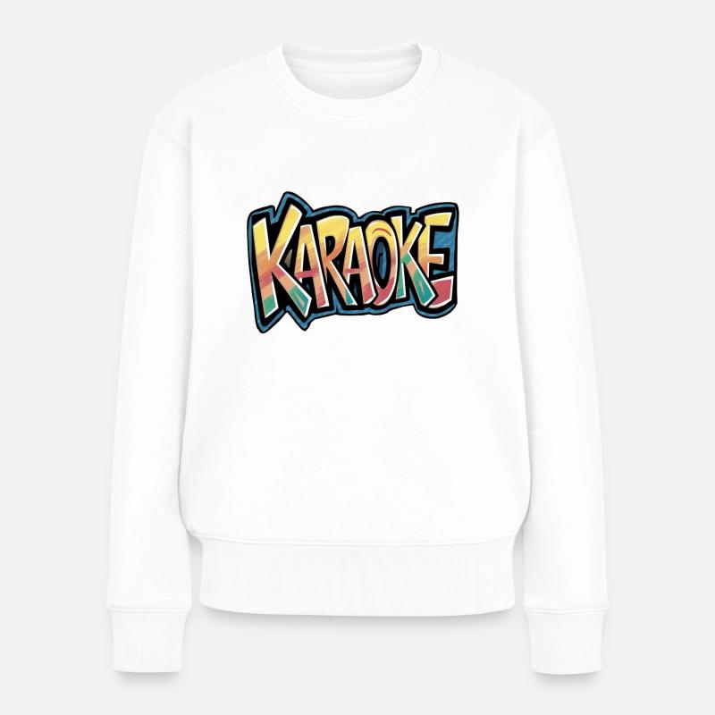 J’adore le karaoké - Pull Premium bio Femme - blanc