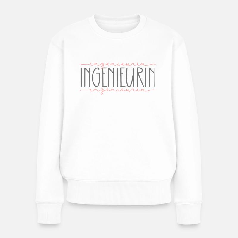 Ingenieurin Geschenk Ingenieur Studium Beruf - Frauen Premium Bio Pullover - Weiß
