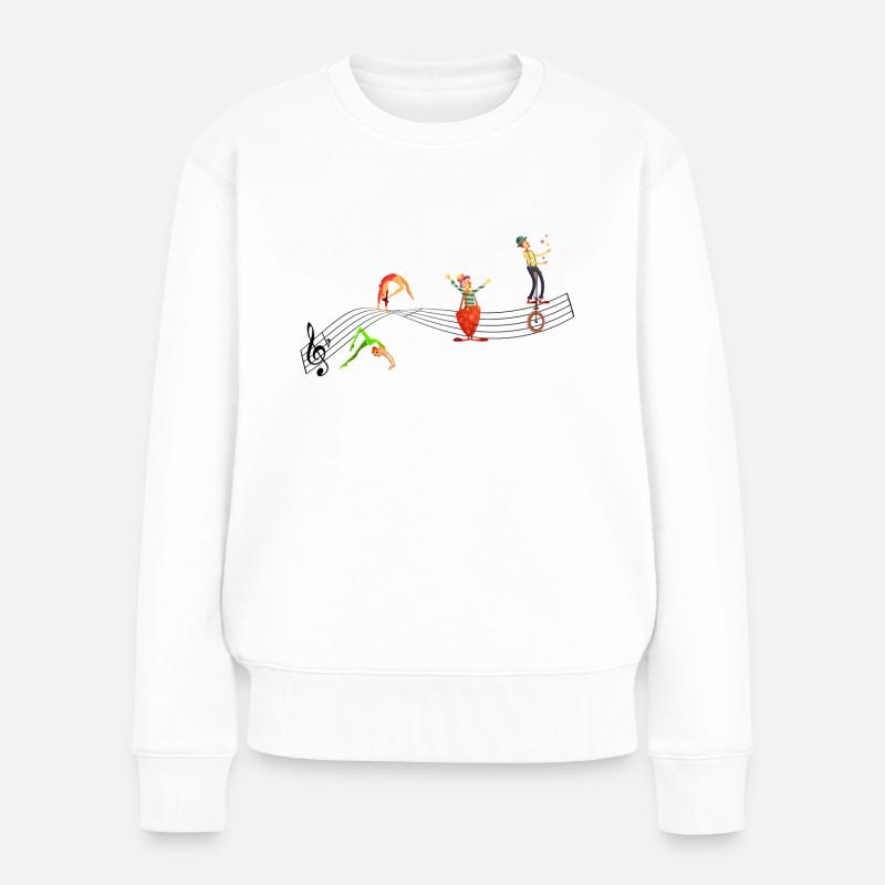Zirkusmusik - Frauen Premium Bio Pullover - Weiß