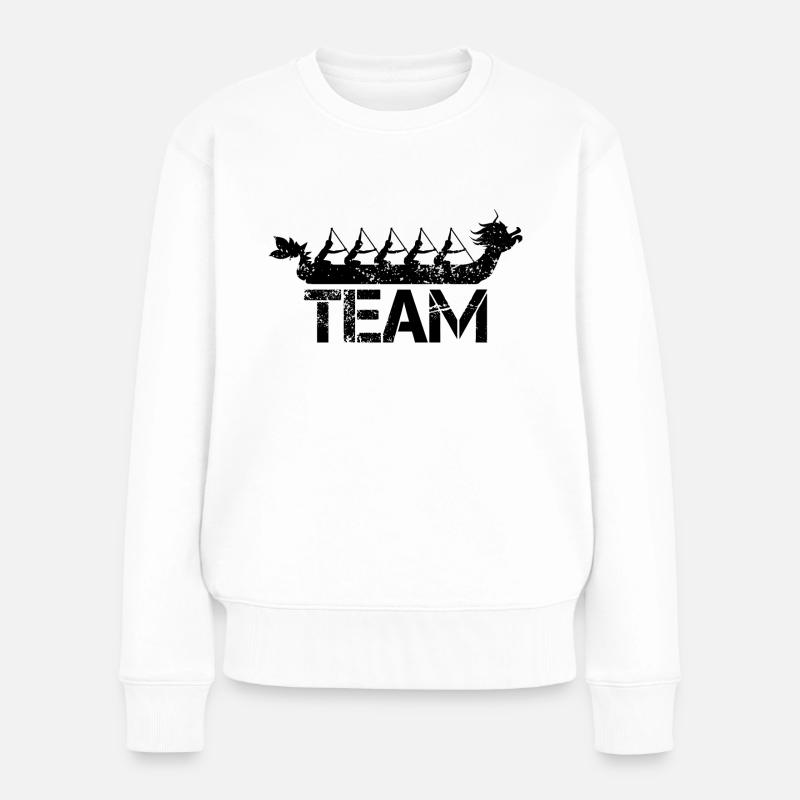 Drachenboot Team - Frauen Premium Bio Pullover - Weiß