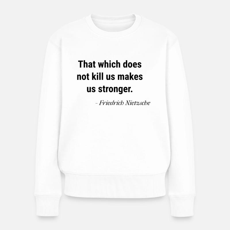 What doesn't kill you - Women's Premium Organic Jumper - white
