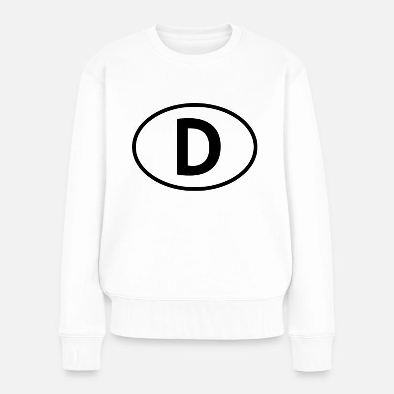 D - Frauen Premium Bio Pullover - Weiß