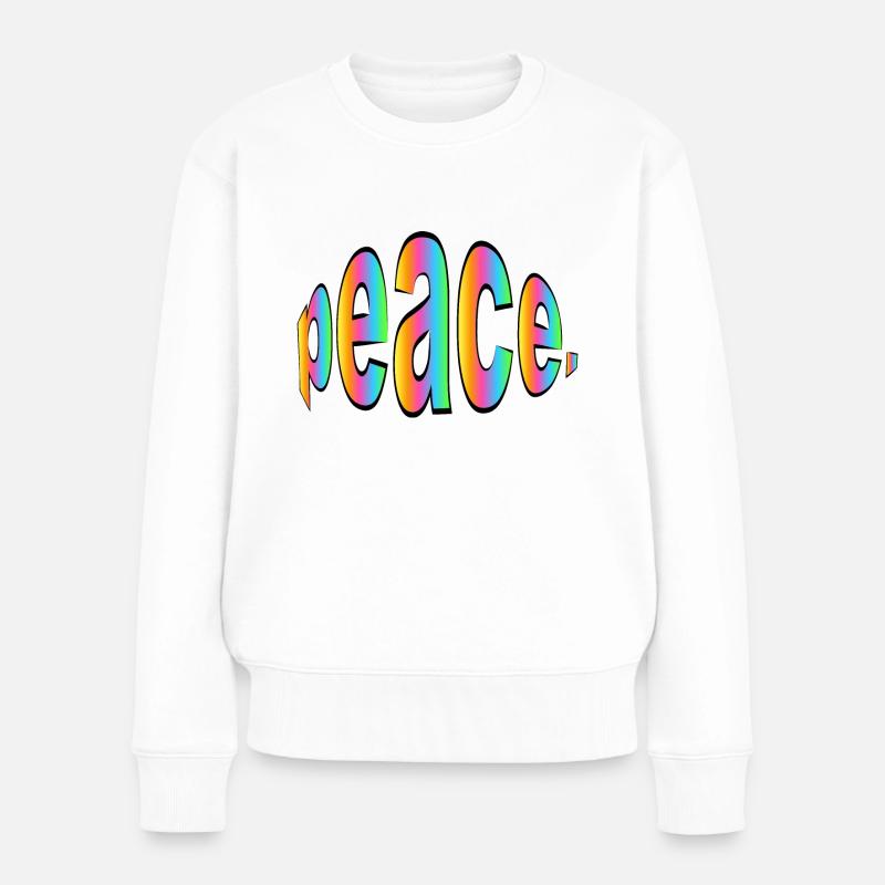 Paix. - Pull Premium bio Femme - blanc
