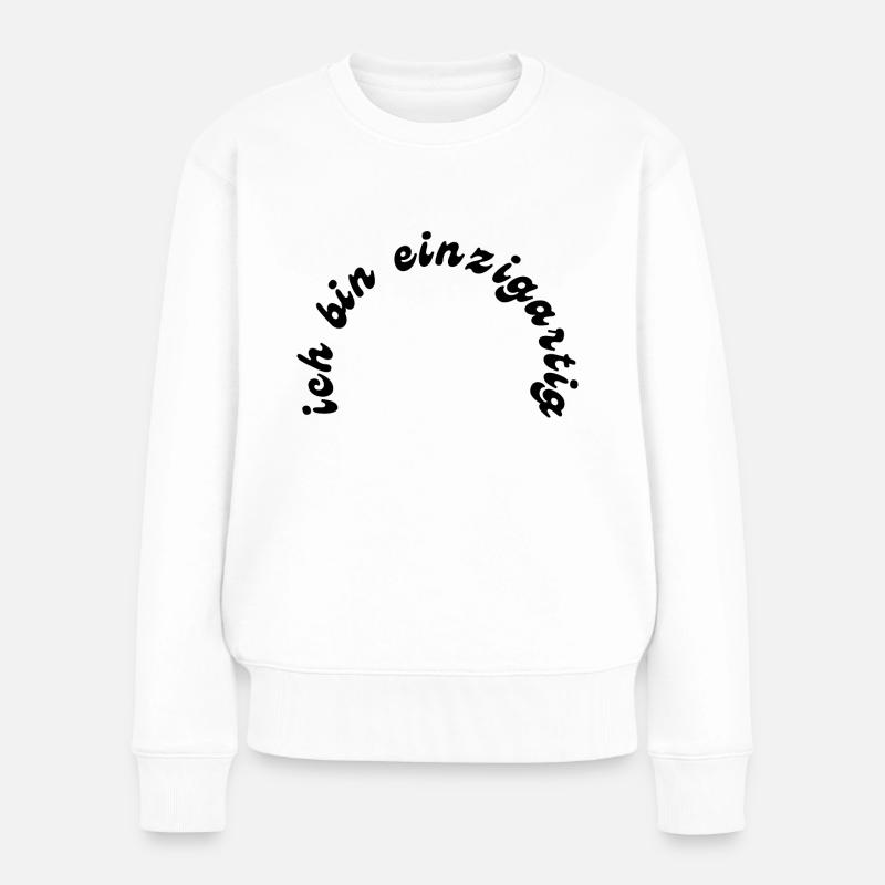 einzigartig - Frauen Premium Bio Pullover - Weiß