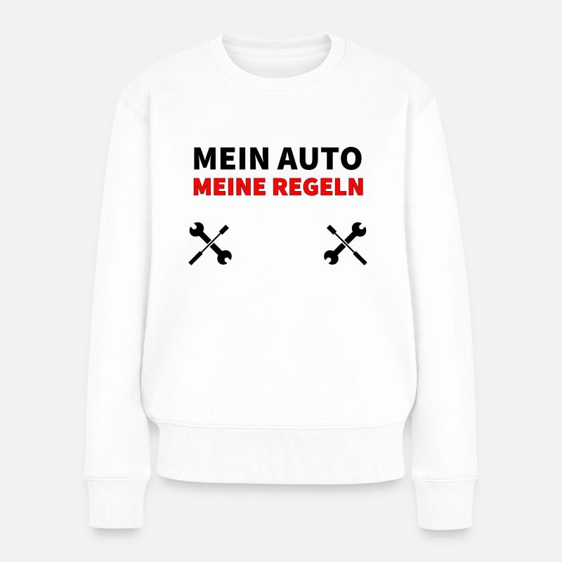 Auto - Frauen Premium Bio Pullover - Weiß