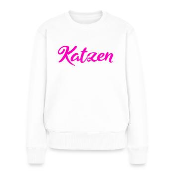 Katzen Mama white - Frauen Premium Bio Pullover - Weiß - Vorne - Julia (174cm)
