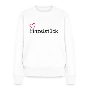 Einzelstück - Frauen Premium Bio Pullover - Weiß - Vorne - Julia (174cm)