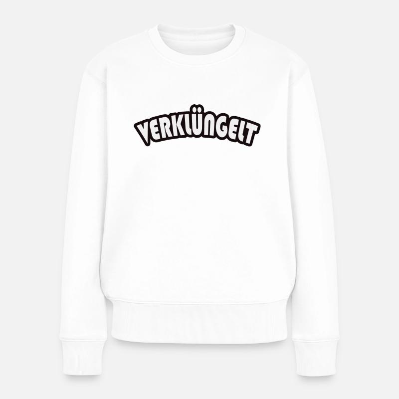 Verklüngelt T-Shirt Kater Bier Alkohol - Frauen Premium Bio Pullover - Weiß