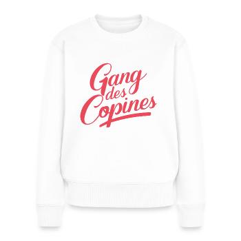 Gang des copines - Pull Premium bio Femme - blanc - Devant - Julia (174cm)