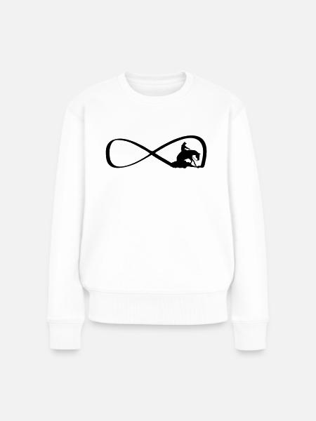 Unendlich Reining Western - Frauen Premium Bio Pullover - Weiß