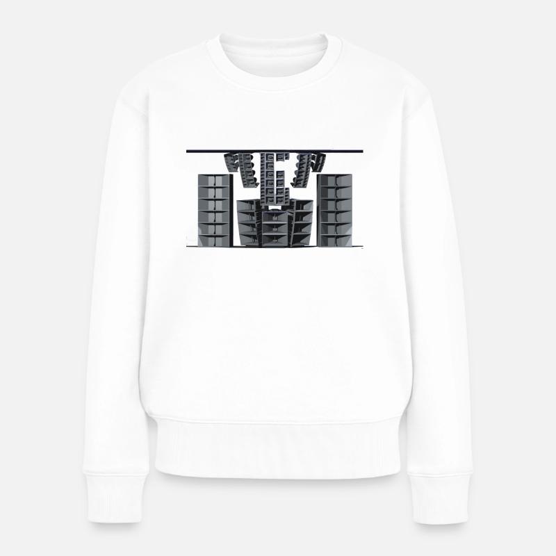 sound system - Frauen Premium Bio Pullover - Weiß