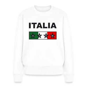 Italia 4 étoiles 1934 1938 1982 2006 Italie - Pull Premium bio Femme - blanc - Devant - Julia (174cm)