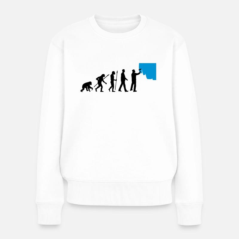 evolution_painters_062012_a_2c - Women's Premium Organic Jumper - white