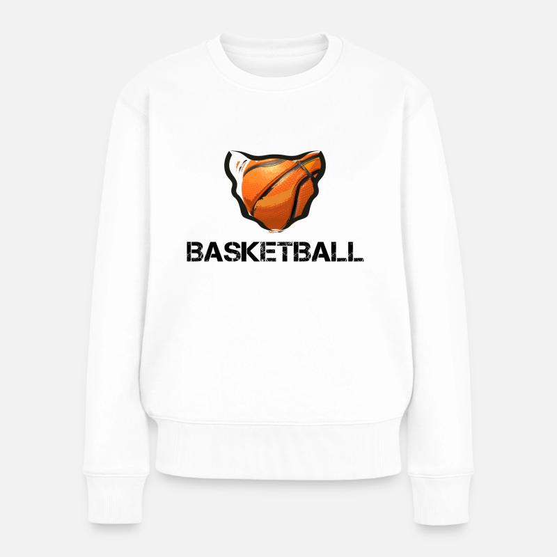 basketball - Frauen Premium Bio Pullover - Weiß