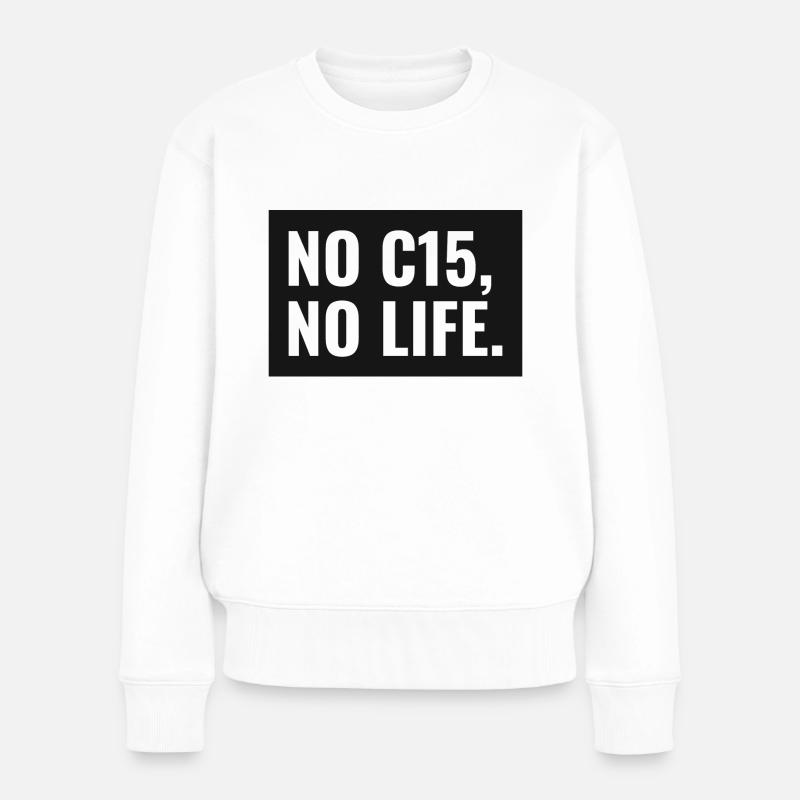 No C15, no life idée cadeau c15 - Pull Premium bio Femme - blanc