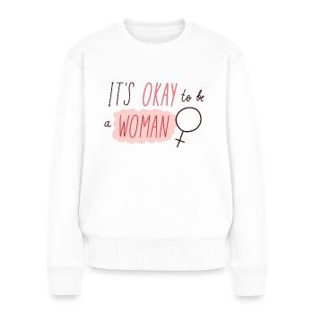 It Ok to be a Women - Pull Premium bio Femme - blanc - Devant - Julia (174cm)