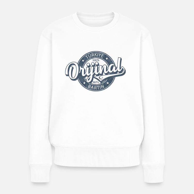 Bartin - Frauen Premium Bio Pullover - Weiß