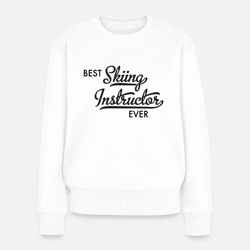 Skilehrer - Frauen Premium Bio Pullover - Weiß