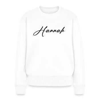 hannah - Frauen Premium Bio Pullover - Weiß - Vorne - Julia (174cm)